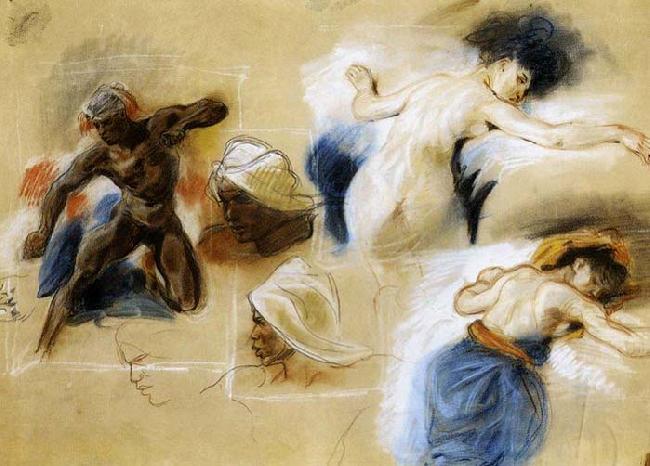 Eugene Delacroix Sketch for The Death of Sardanapalus oil painting image